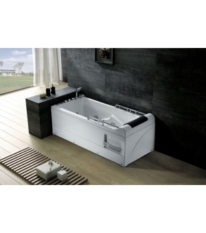 مغطس زاوية جاكوزي سستيم كامل مع خلاط  وسماعة دش متحركة وإنارة - صيني 170 × 120 × 60 سم # js-8108